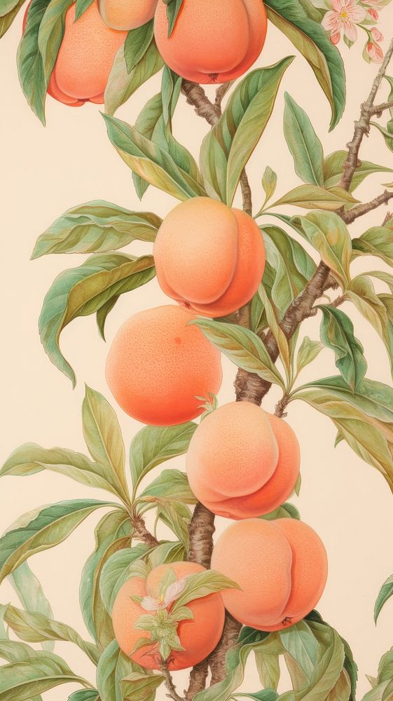 Wallpaper peach grapefruit produce balloon.