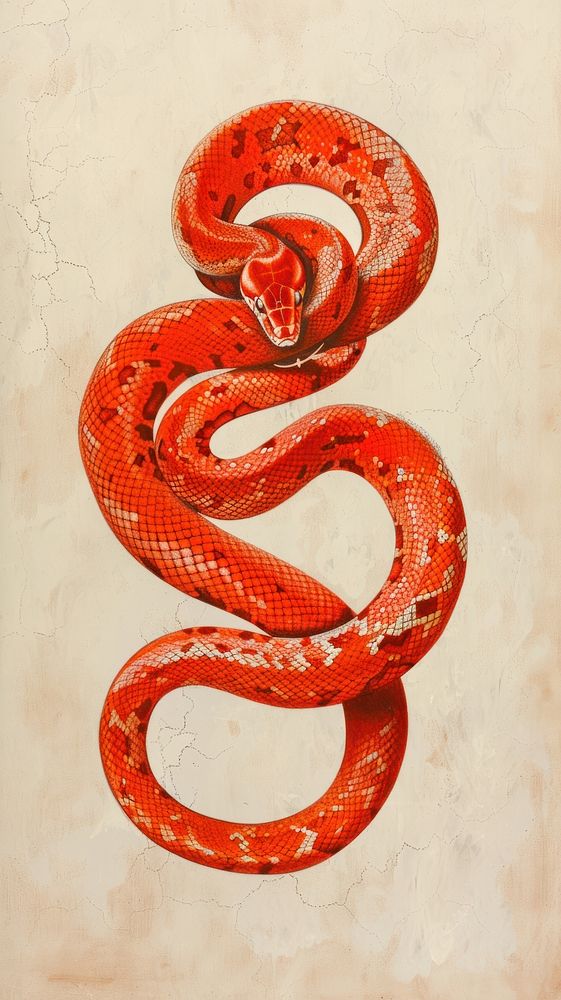 Wallpaper red snake reptile animal.