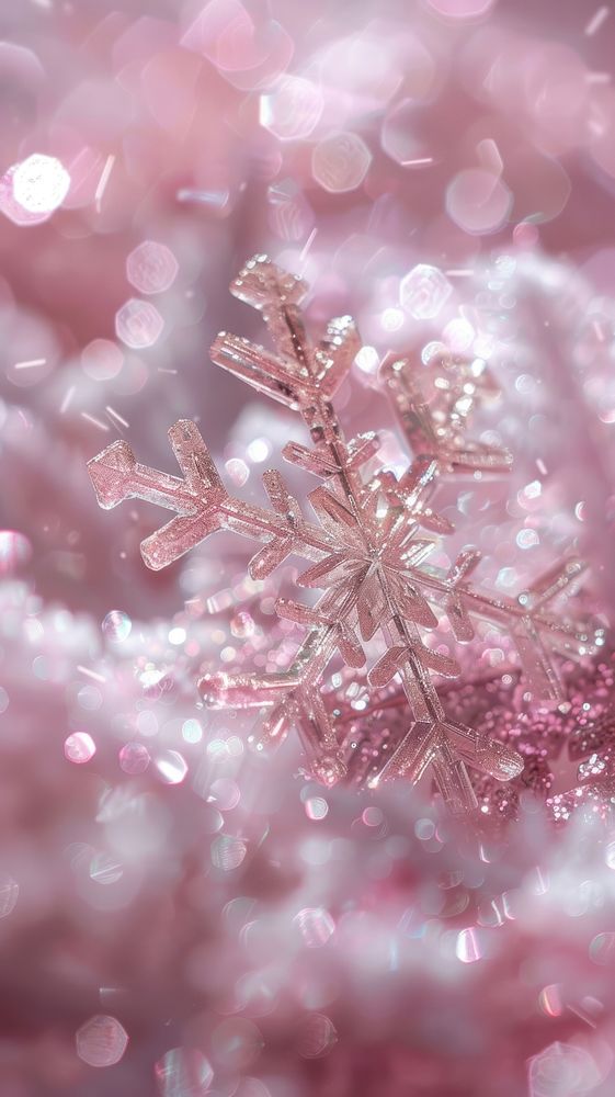 Snowflake photo outdoors crystal glitter.