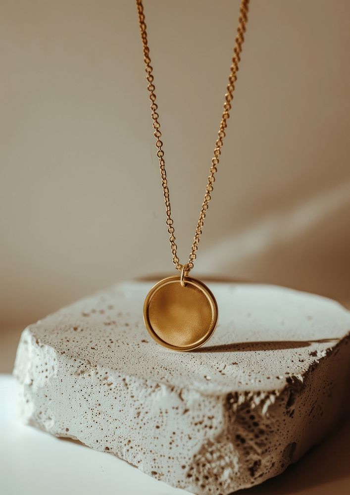 Gold necklace accessories accessory pendant.
