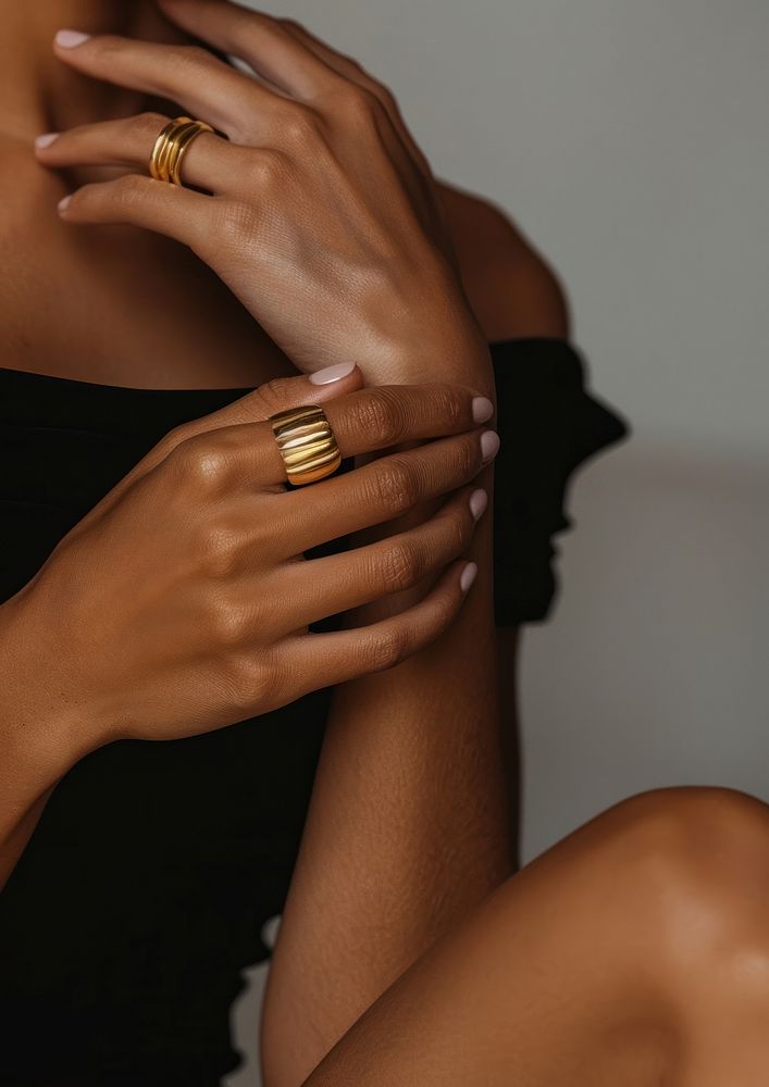 Gold signet rings hand accessories medication.