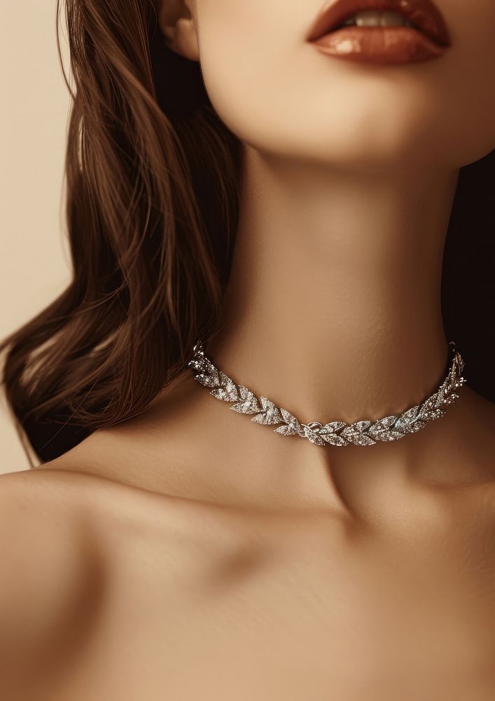A luxury diamond necklace woman accessories accessory.