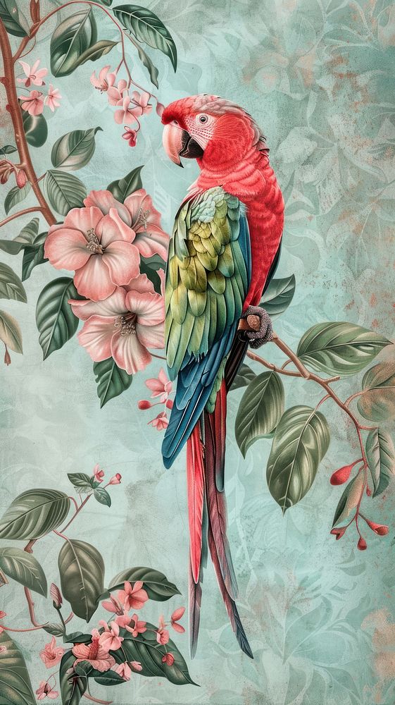 Wallpaper parrot clothing apparel animal.