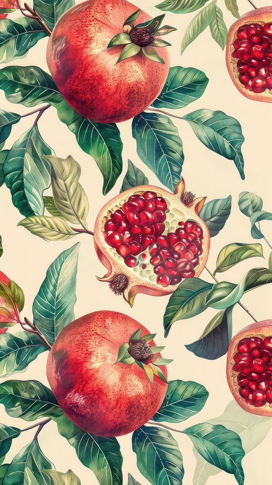 Wallpaper Pomegranate pomegranate produce fruit.
