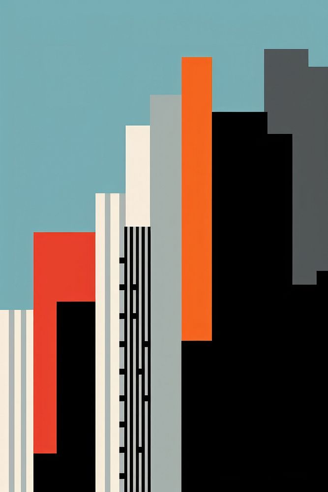 A minimalist illustration of new york skyscrapers architecture cityscape building.