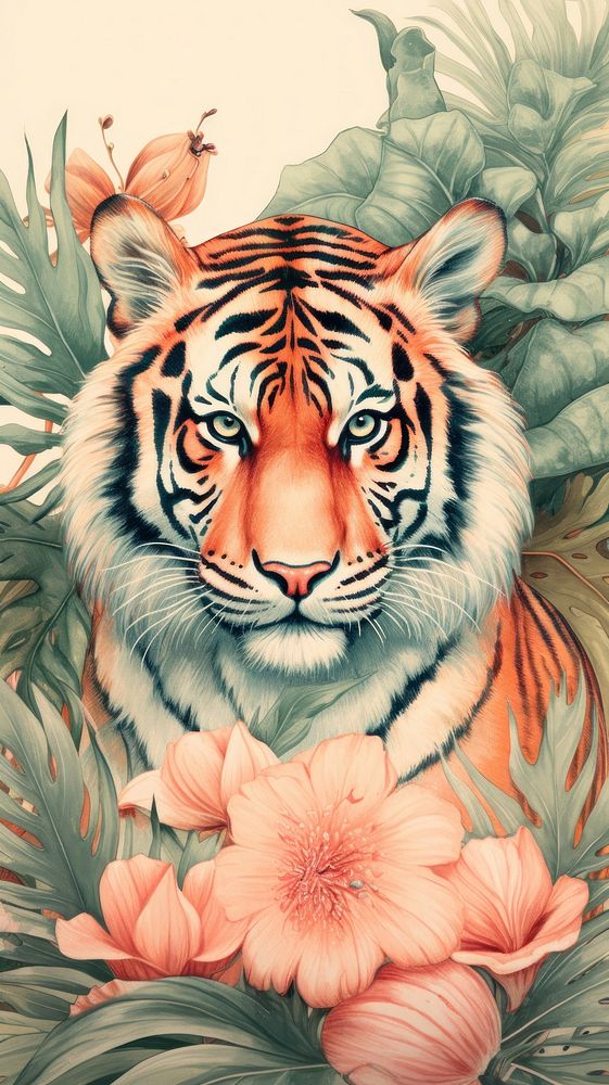 Wallpaper tiger wildlife animal mammal.
