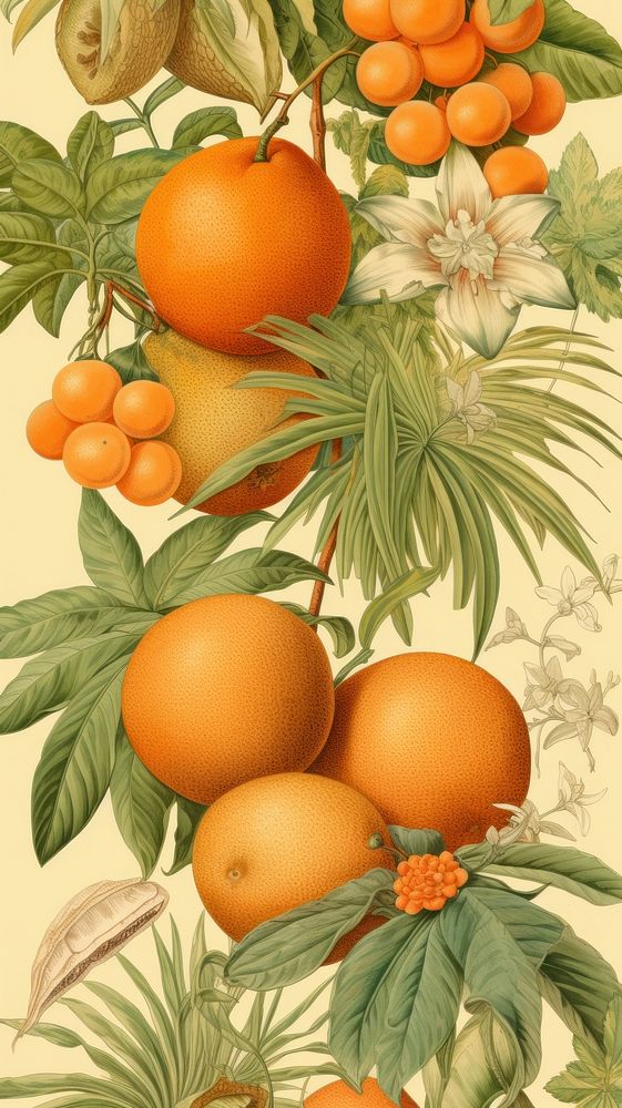 Wallpaper tropical fruits grapefruit produce orange.
