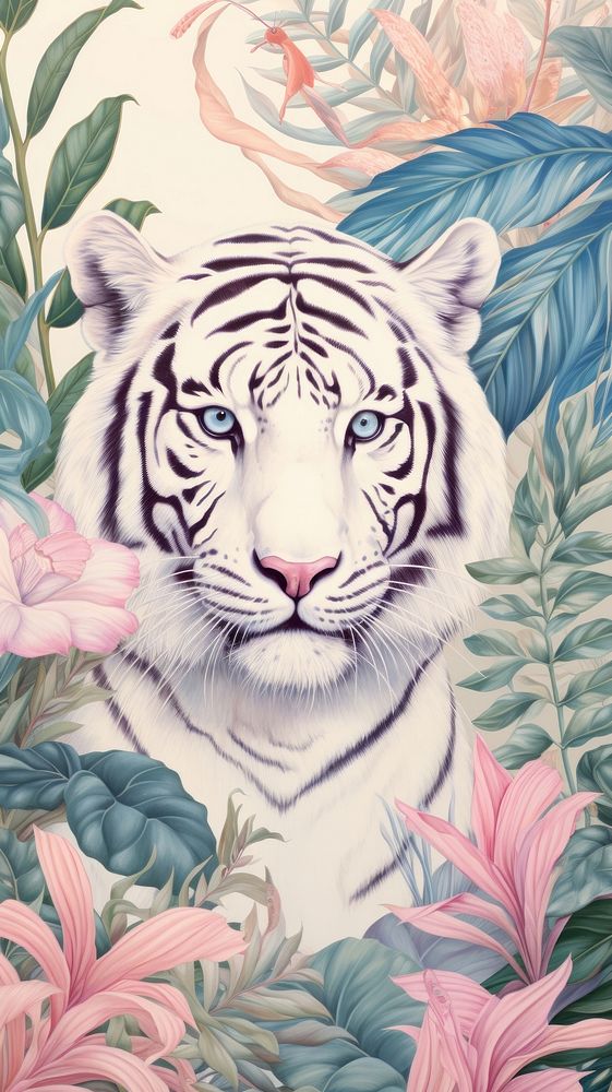 Wallpaper white tiger wildlife animal mammal.