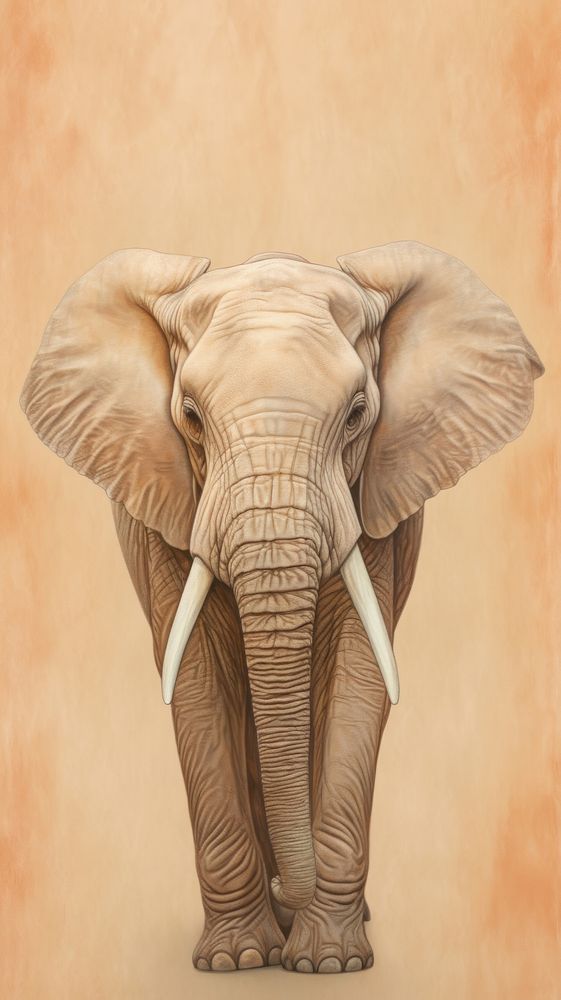 Wallpaper elephant wildlife animal mammal.