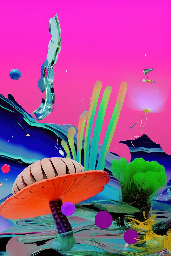 Graphics aquatic nature art. | Free Photo Illustration - rawpixel