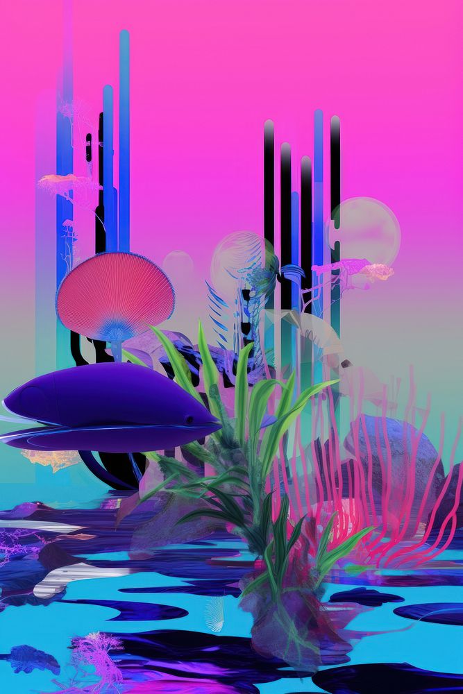 Graphics aquatic art lighting. | Free Photo Illustration - rawpixel