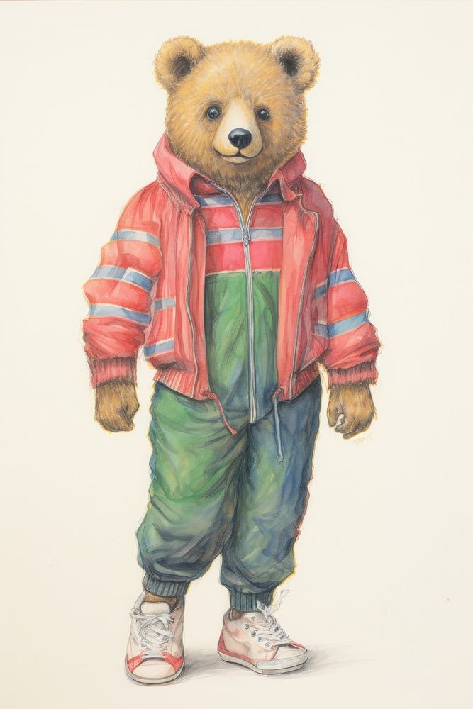 A bear character clothing wildlife apparel.