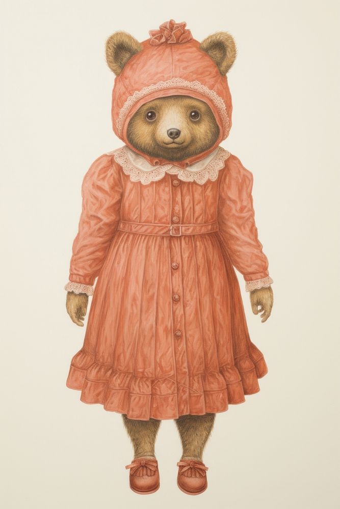 A bear character clothing apparel female.