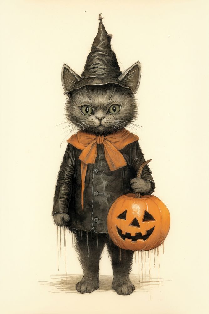 A halloween cat character festival clothing apparel.