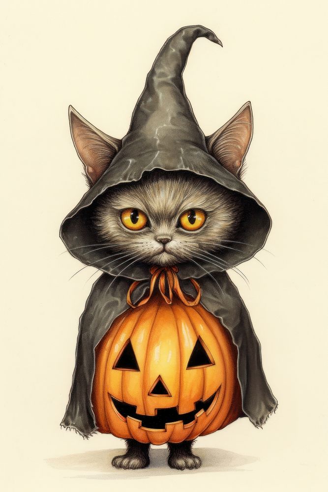 A halloween cat character festival animal mammal.