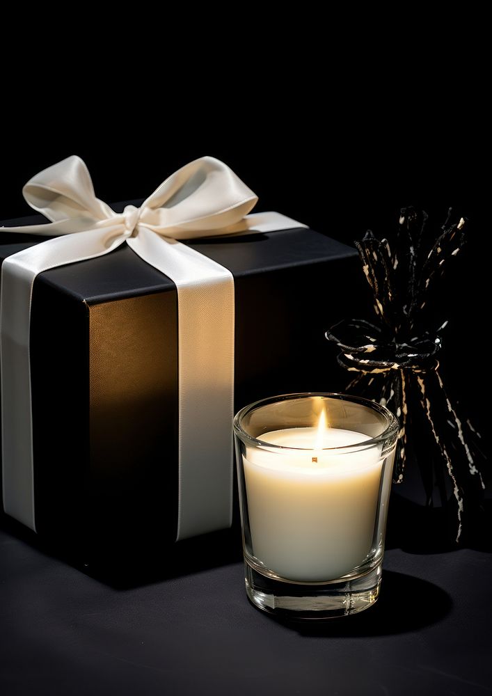 Shopping paper bag candle.