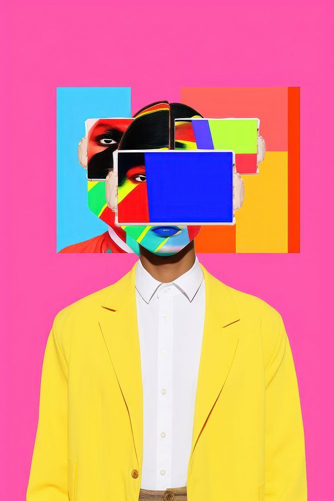 Minimal retro collage of lgbtq fashion art photography clothing.