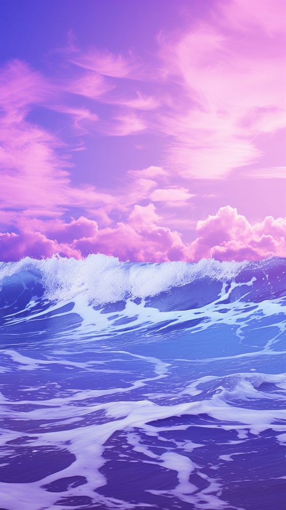 A summer ocean purple outdoors scenery.