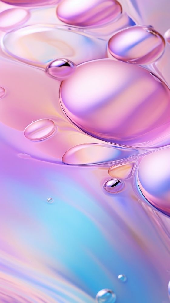 A rainbow pastel background with water ripples appliance droplet purple.