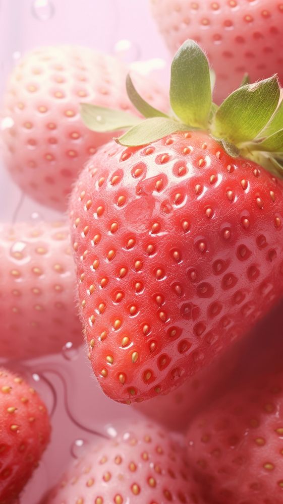 Light pink pastel fresh strawberries strawberry produce fungus.