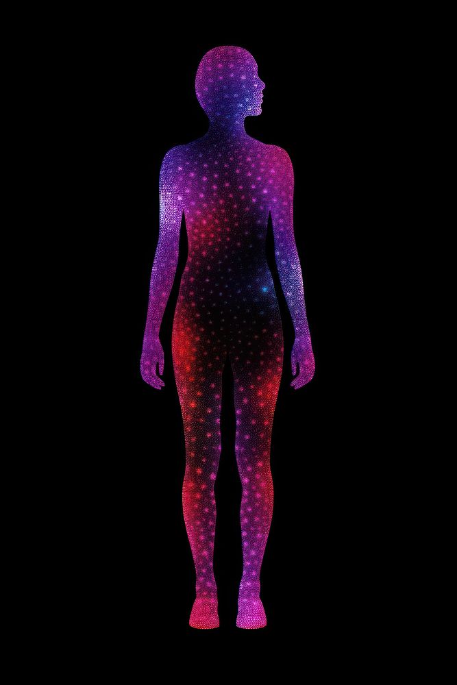 Female human full body silhouette symmetrical person adult woman.