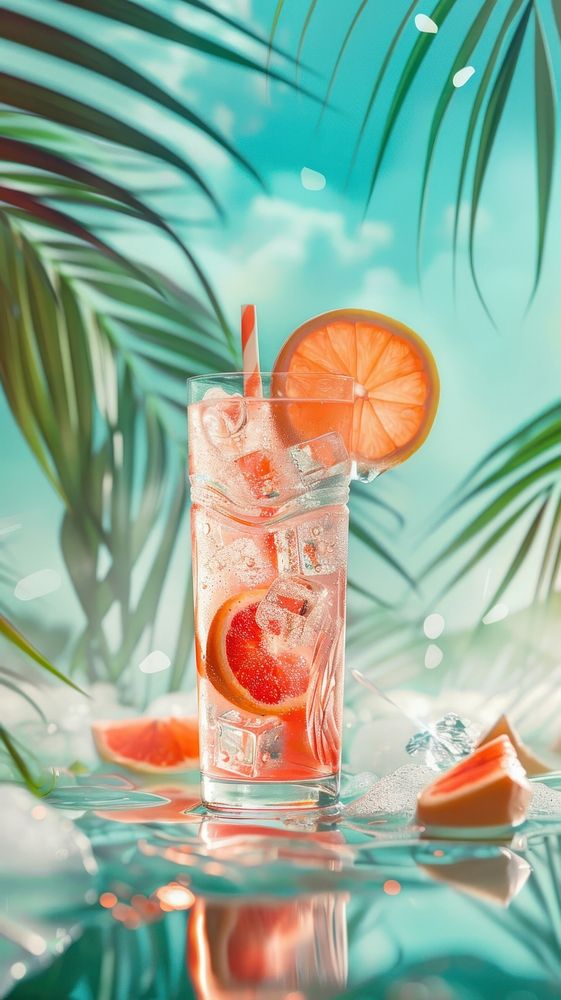 Creative summer background cocktail beverage alcohol.