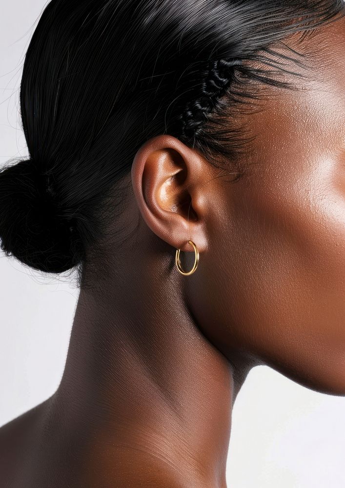 Gold hoop earrings head accessories accessory.