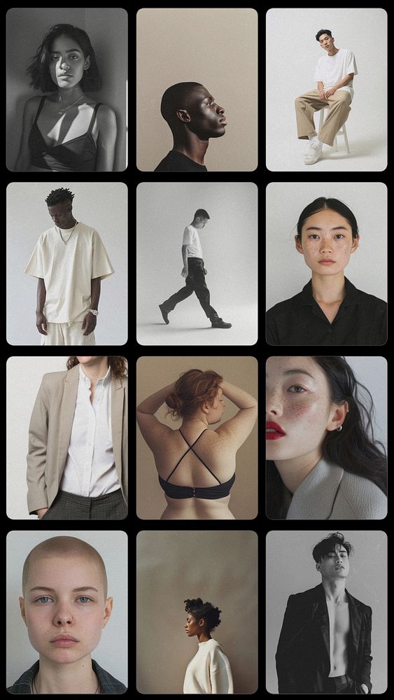 12 photo collage fashion frame