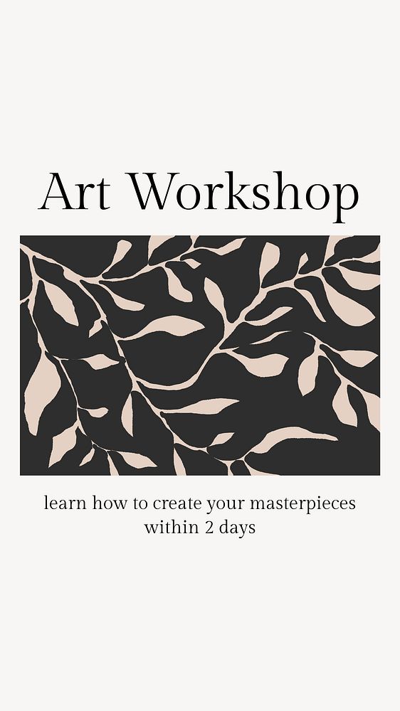 Art workshop Instagram story template