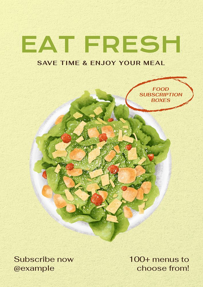 Eat fresh  poster template