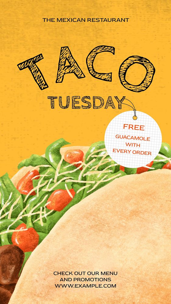 Taco Tuesday Instagram story template  