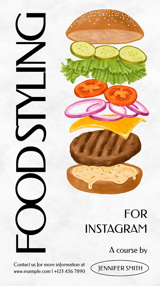 Food styling Instagram story template  