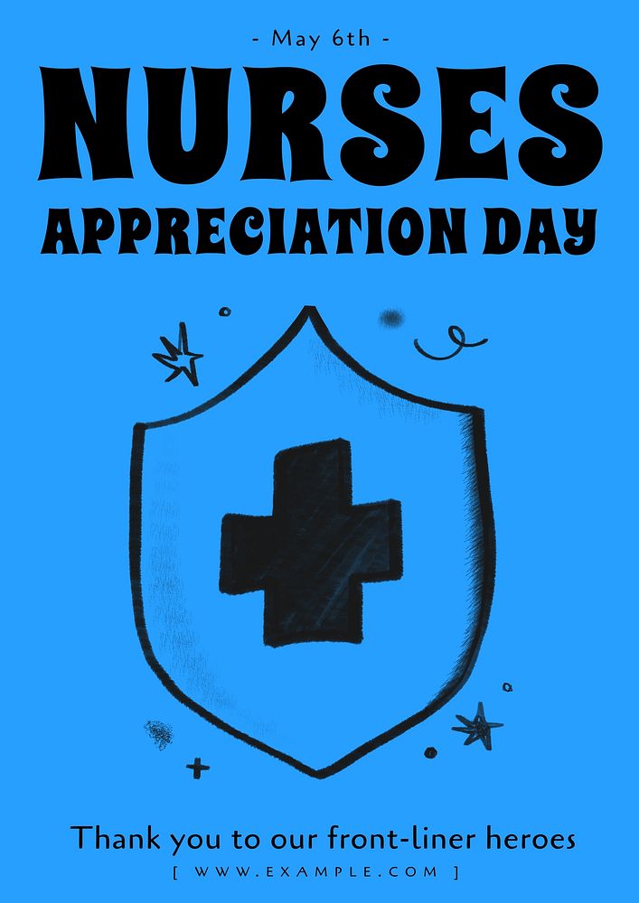 Nurses day appreciation poster template