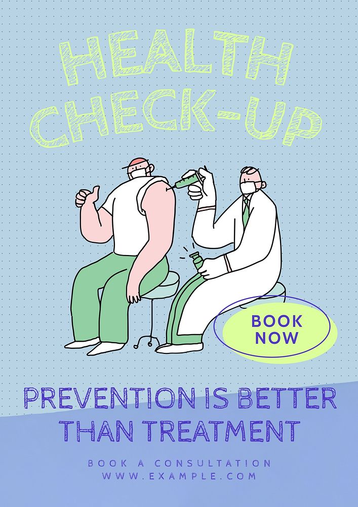 Health check-up  poster template