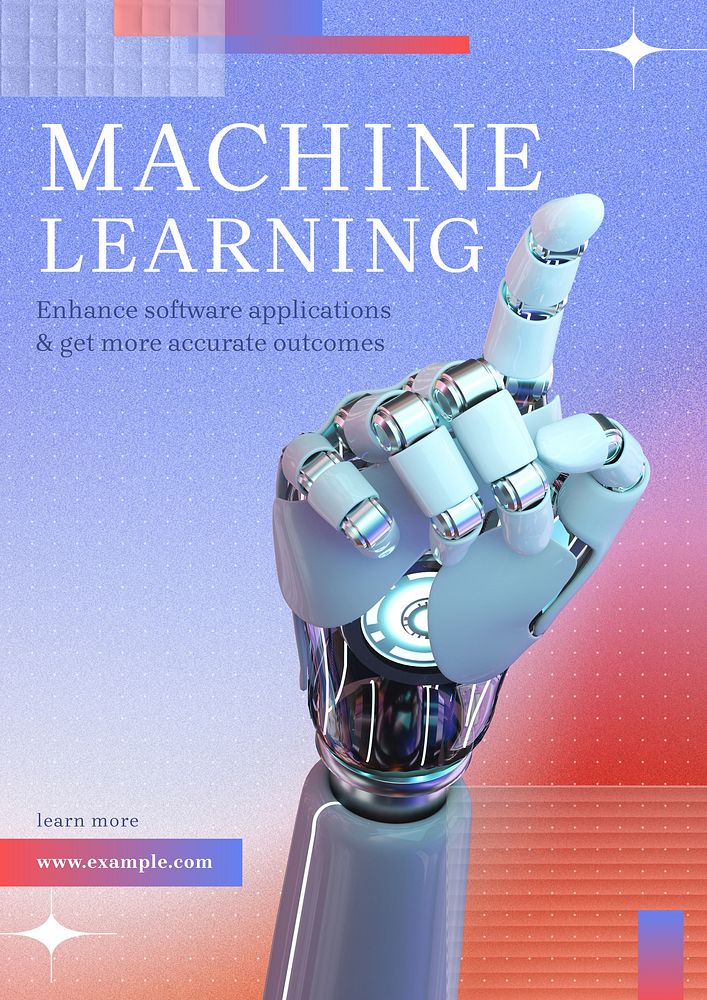 Machine learning  poster template and design