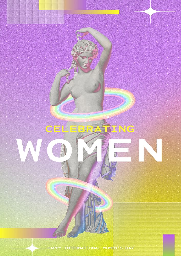 Celebrating women  poster template