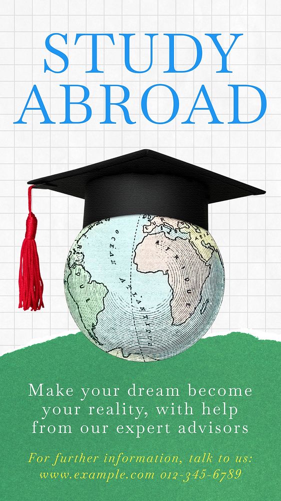 Study abroad Instagram story template