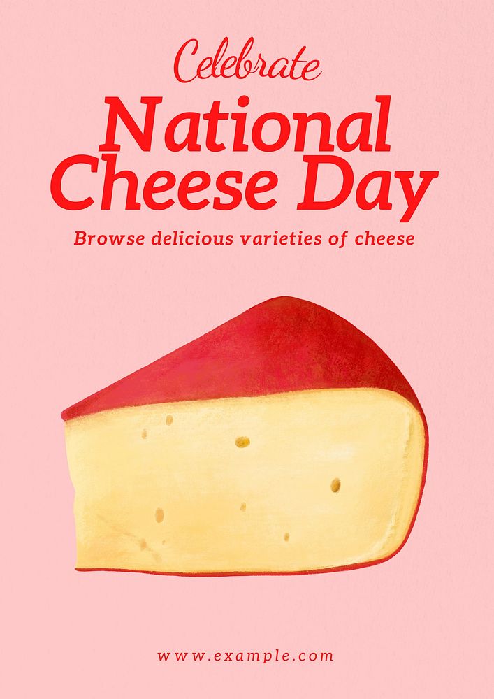 National cheese day  poster template and design