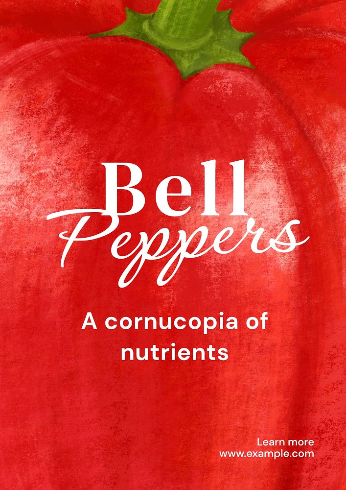 Bell peppers poster template