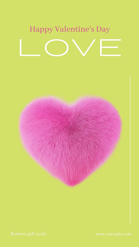 Valentine's Day love Instagram story template