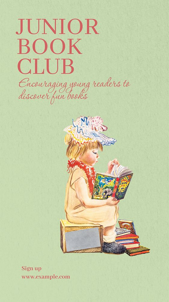 Junior book club Instagram story template