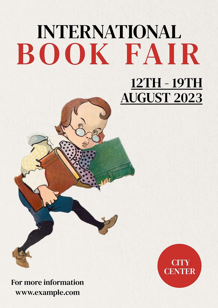 Book fair poster template & design