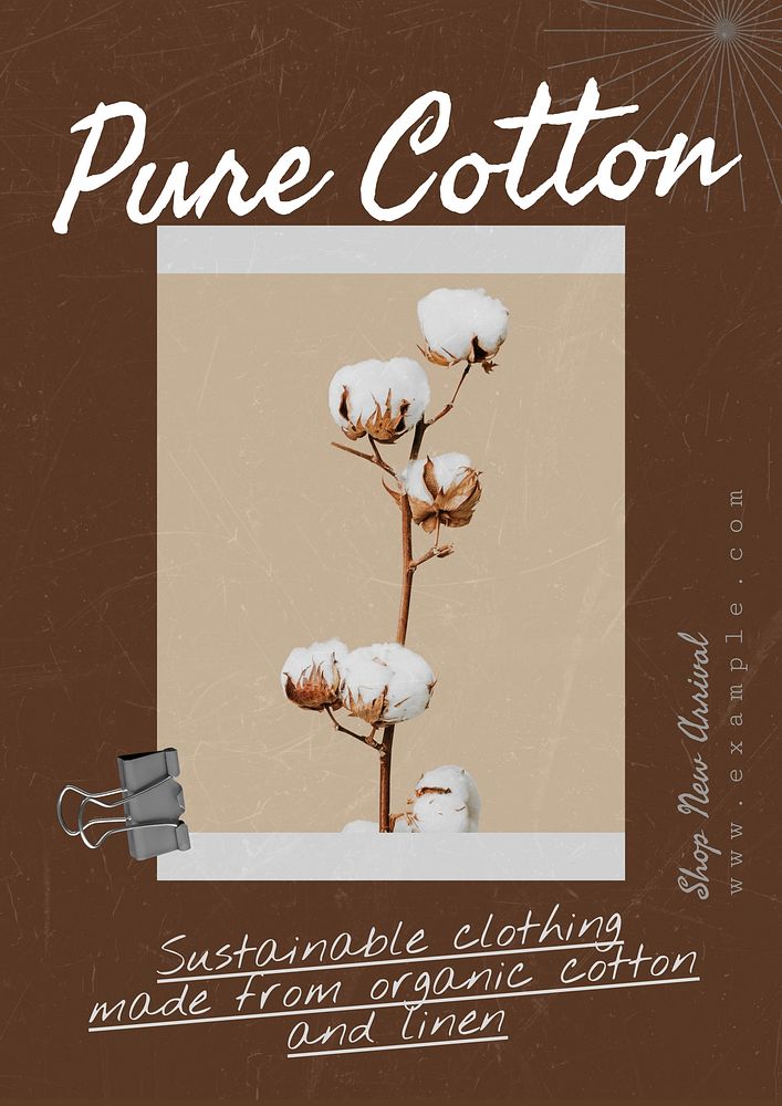 Pure cotton  poster template  