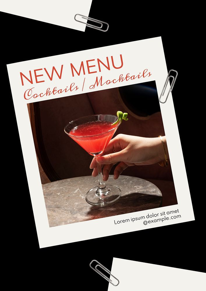 New menu poster template and design