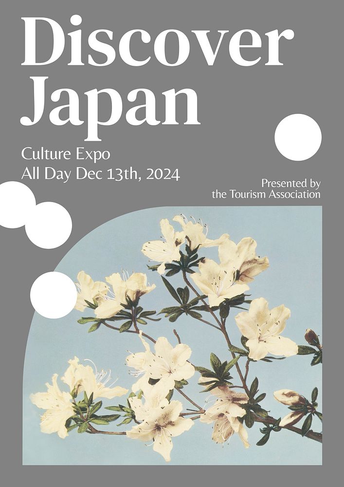 Discover Japan poster template & design