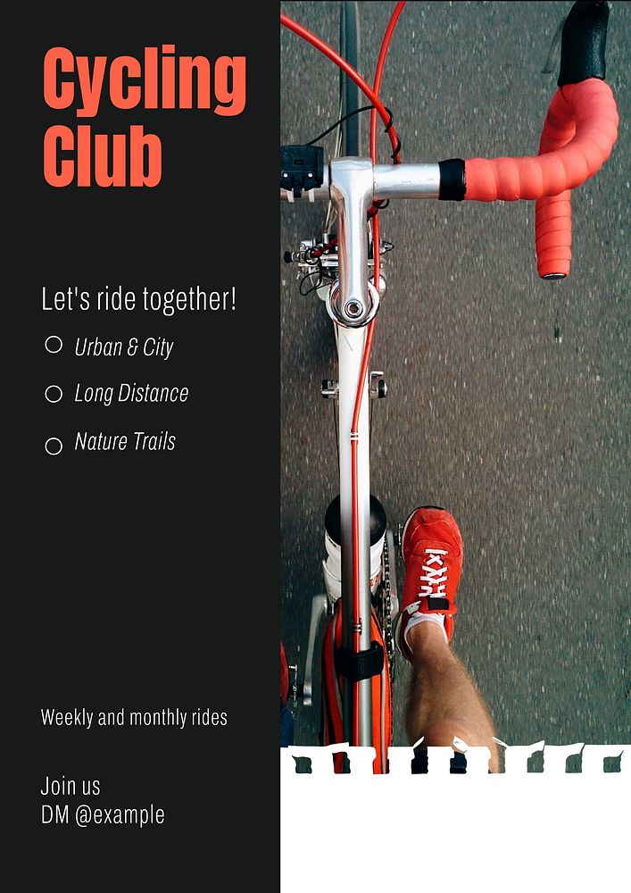 Cycling club  poster template & design
