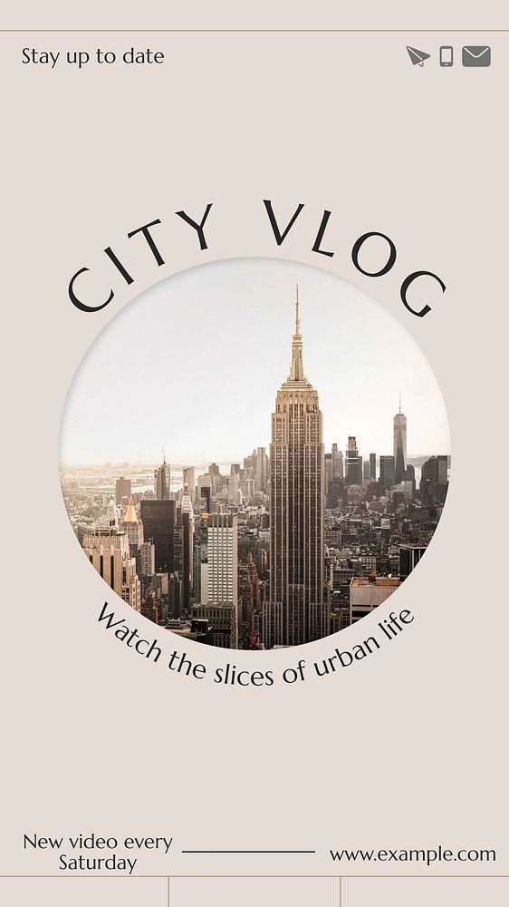 City vlog  Instagram story template