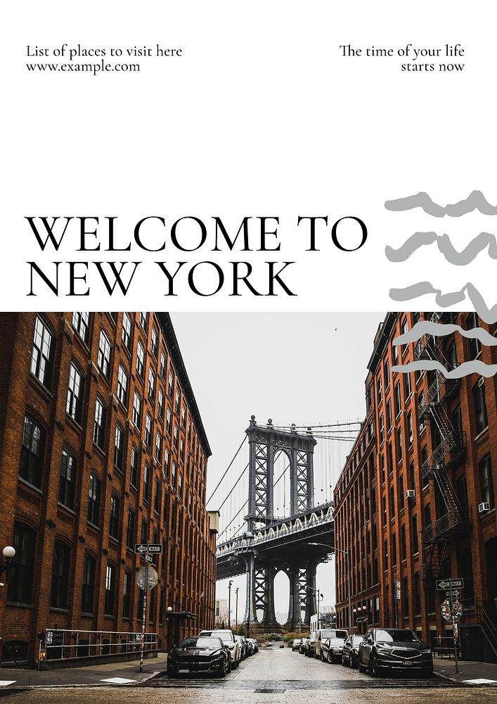 New York poster template & design