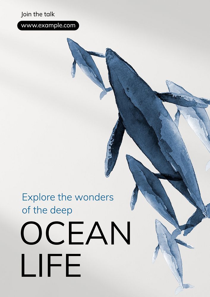 Ocean life  poster template