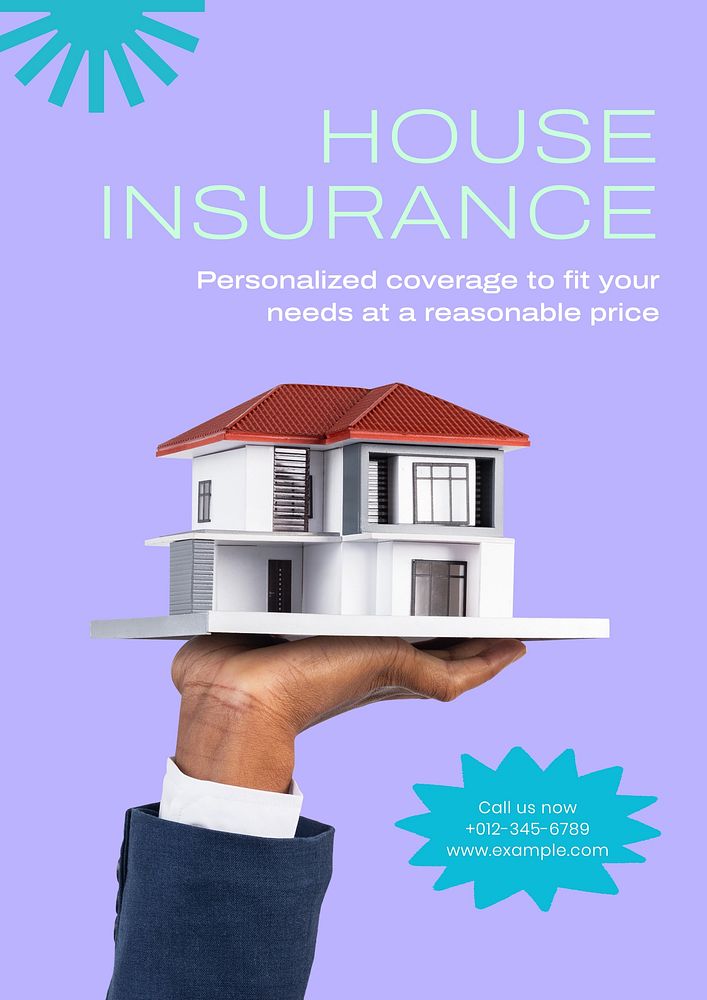 House insurance poster template